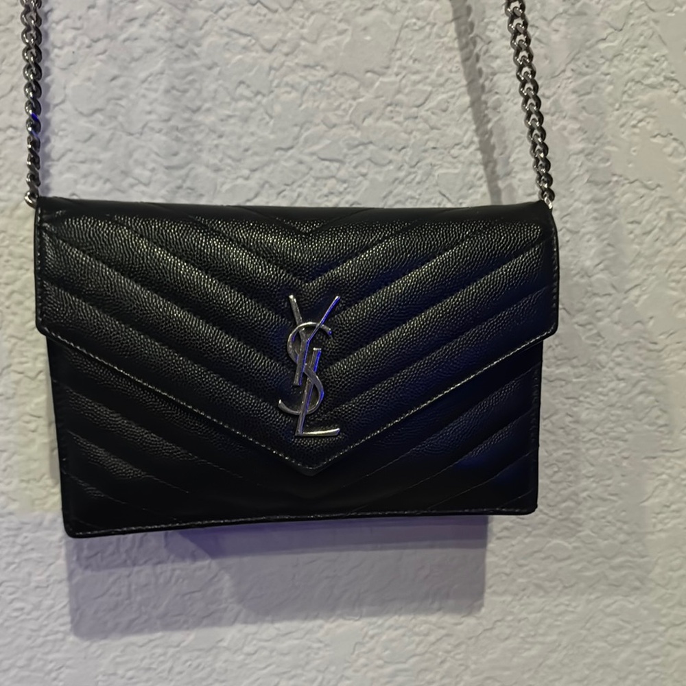 Yves Saint Laurent Black Quilted Leather Cross Body